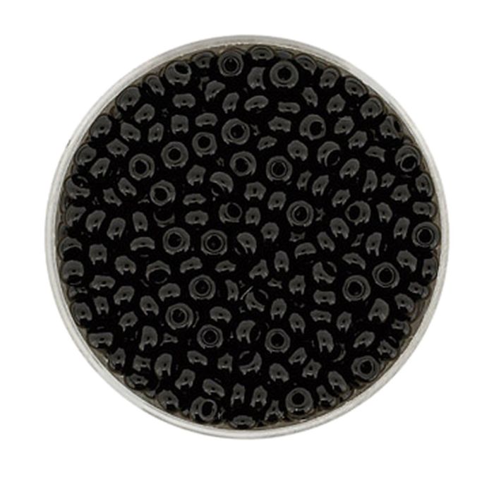 Rocailles schwarz satt 3,1 mm