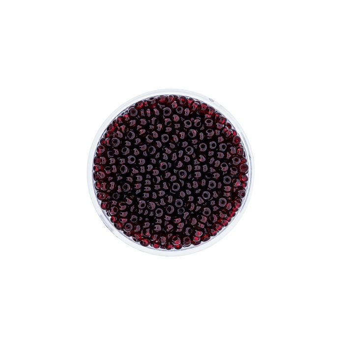 Rocailles transparent granatrot 2,6 mm 9221-4 4016490081715  