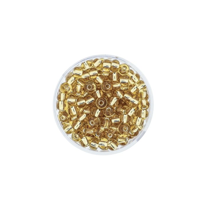 Rocailles goldfb. Silbereinzug 4,5 mm, Bild 2 von 3