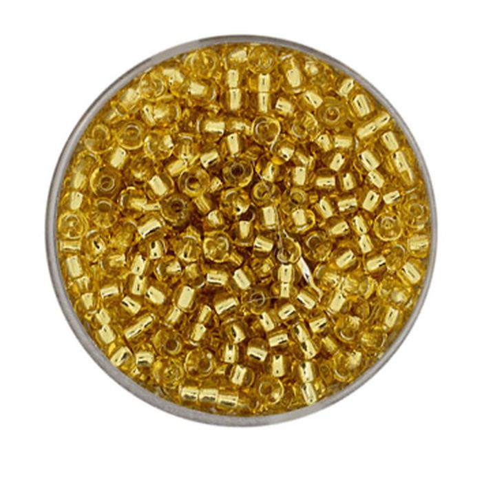 Rocailles goldfb. Silbereinzug 3,1 mm