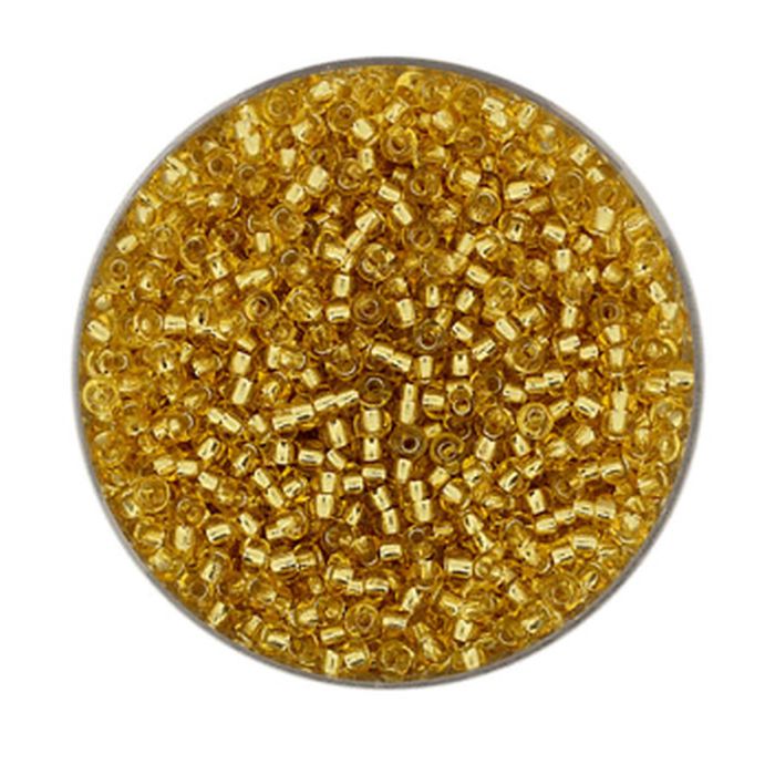 Rocailles goldfb. Silbereinzug 2,3 mm