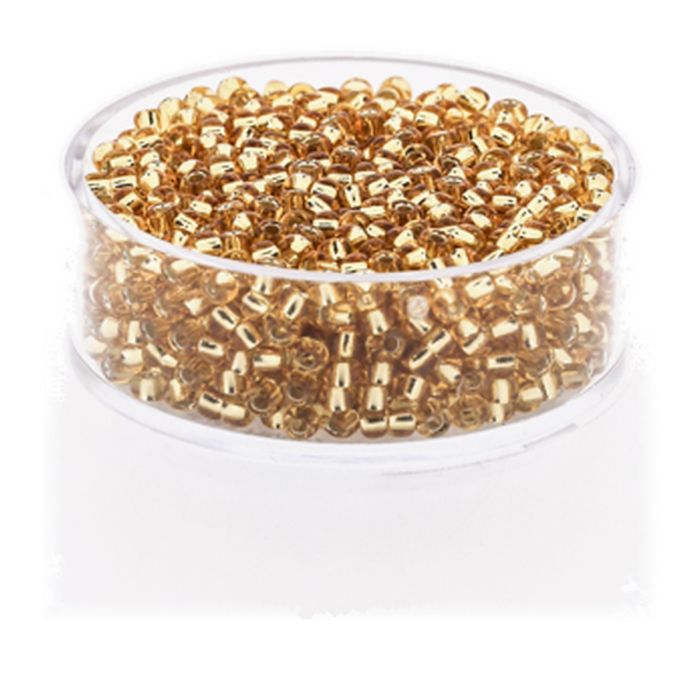 Rocailles goldfb. Silbereinzug 2,6 mm, Bild 1 von 3