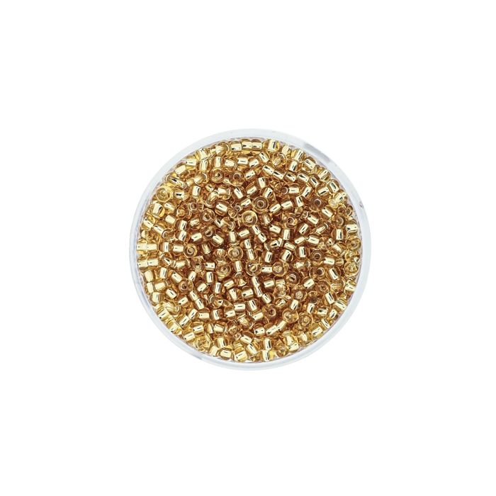 Rocailles goldfb. Silbereinzug 2,6 mm, Bild 2 von 3