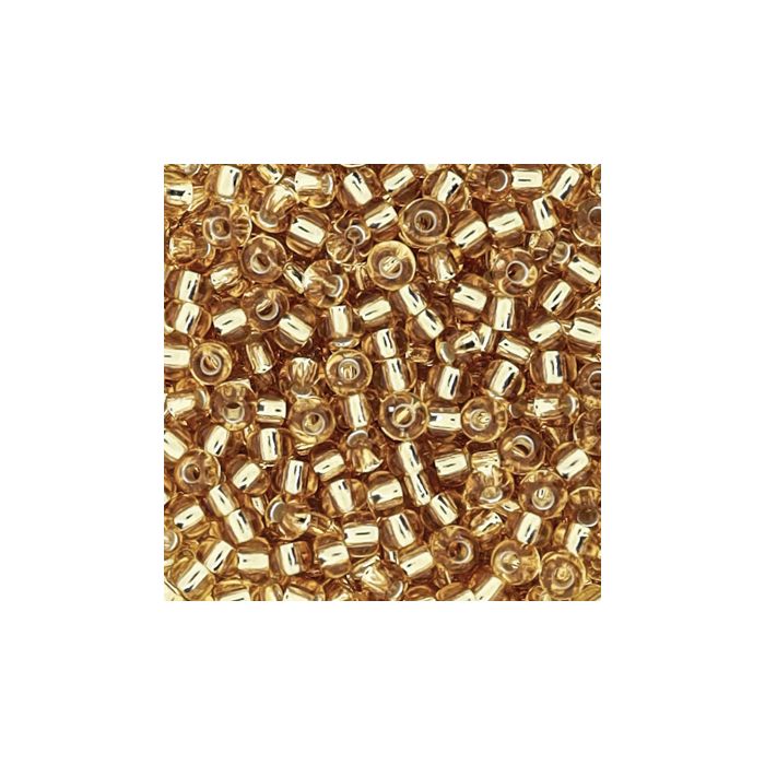 Rocailles goldfb. Silbereinzug 2,6 mm, Bild 3 von 3