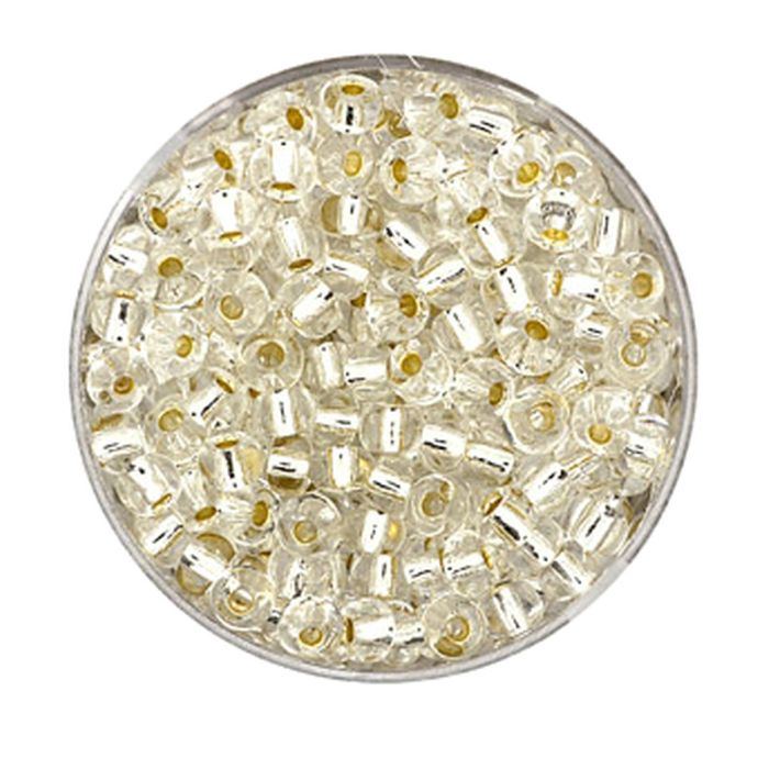 Rocailles kristall silbereinzug 4 mm