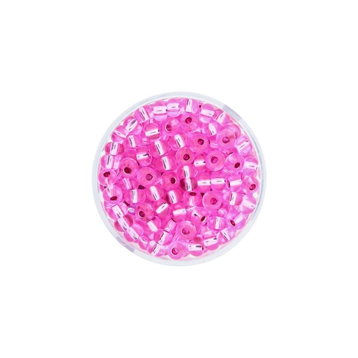Rocailles rosa silbereinzug 4,5 mm, Bild 2 von 3