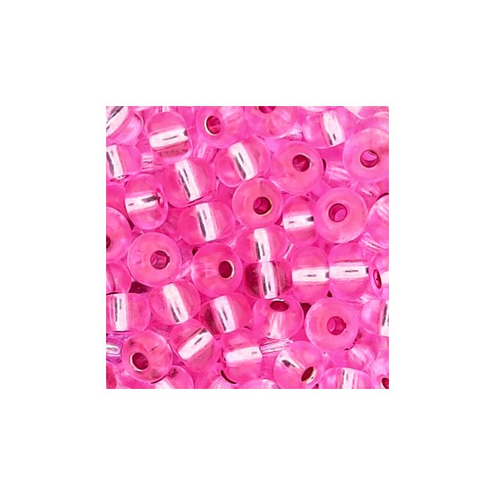 Rocailles rosa silbereinzug 4,5 mm, Bild 3 von 3