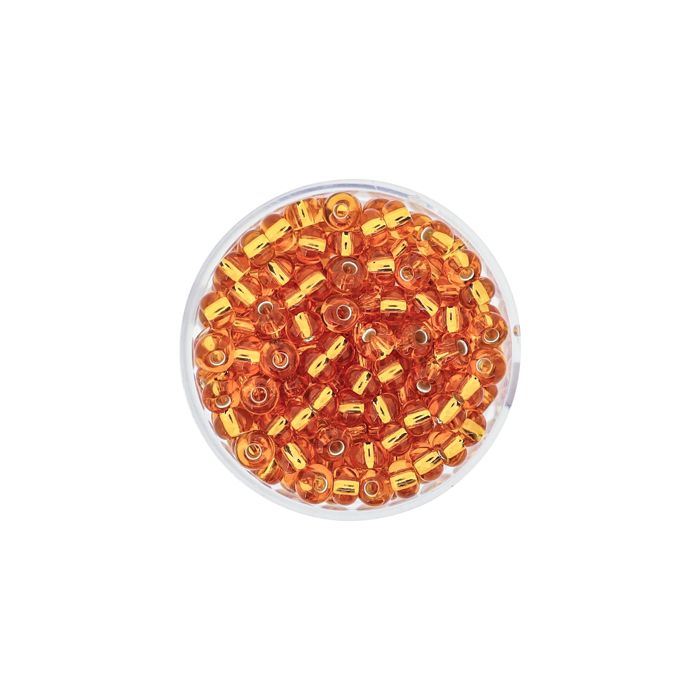 Rocailles orange silbereinzug 4,5 mm, Bild 2 von 3
