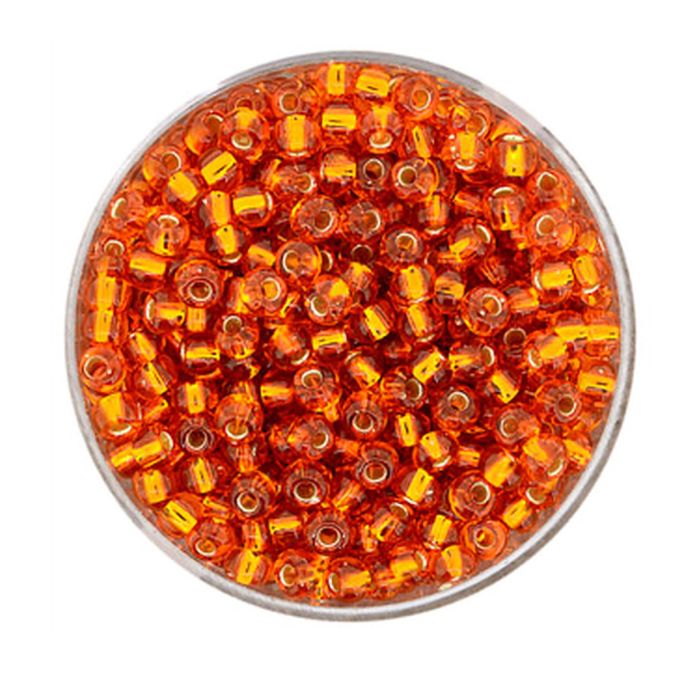 Rocailles orange silbereinzug 3,5 mm