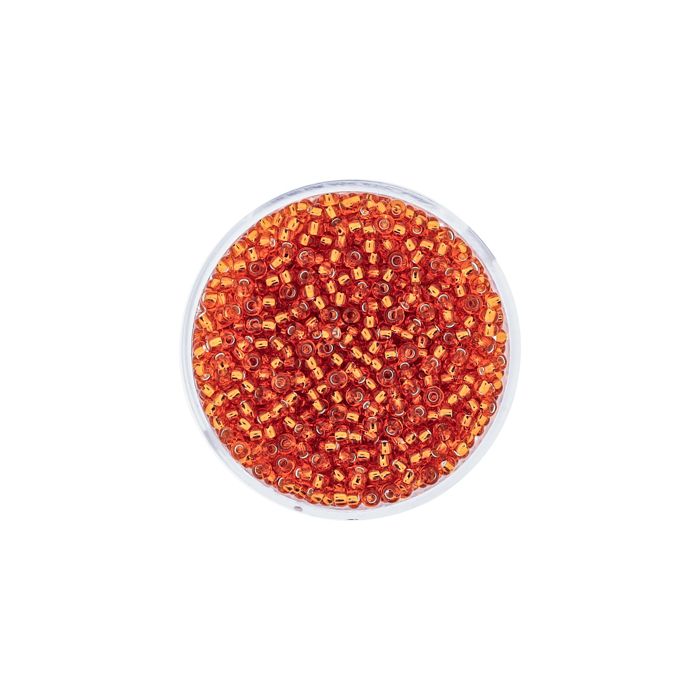 Rocailles orange silbereinzug 2,6 mm, Bild 2 von 3