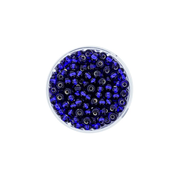 Rocailles lapis silbereinzug 4,5 mm, Bild 2 von 3