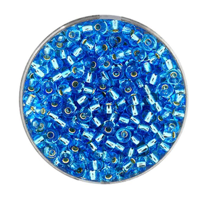 Rocailles blau silbereinzug 3,5 mm