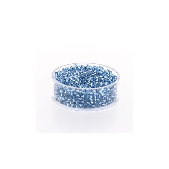 Rocailles blau silbereinzug 2,6 mm, Bild 1 von 3