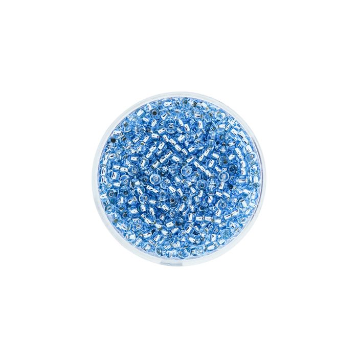 Rocailles blau silbereinzug 2,6 mm, Bild 2 von 3