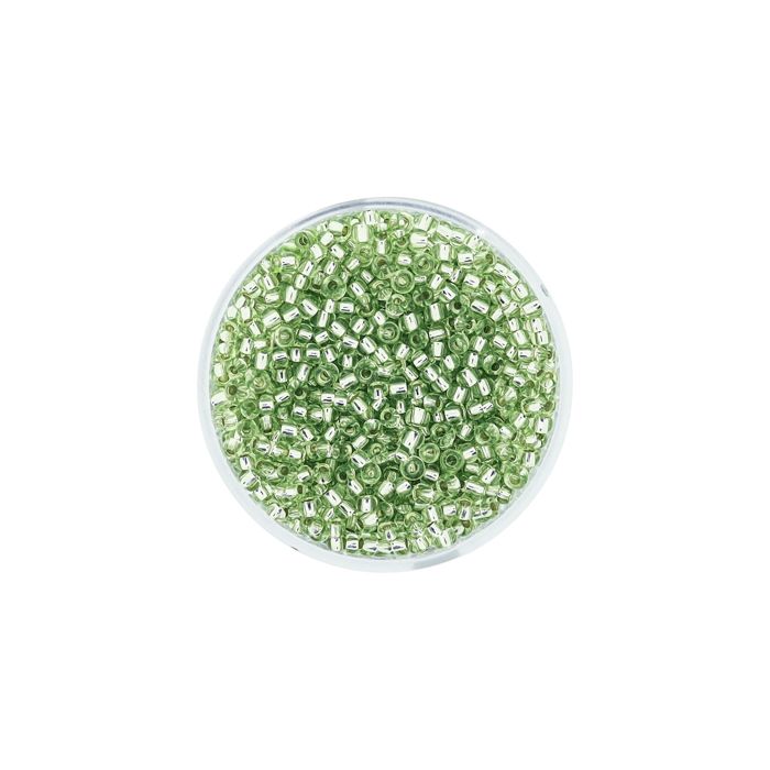 Rocailles soft hellgrün silbereinzug 2,6 mm 17 gr 9286-4 4016490106111  