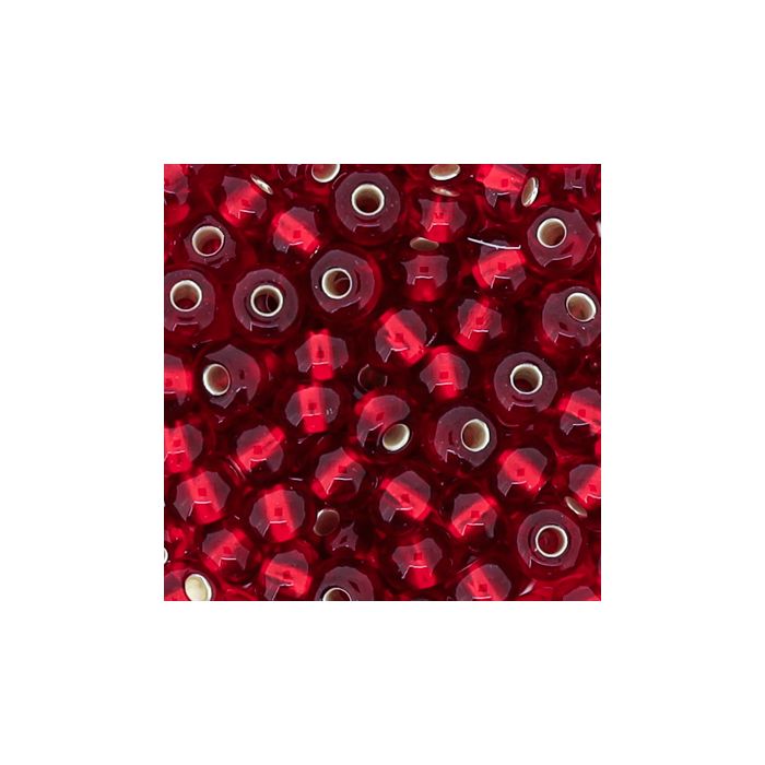 Rocailles rot silbereinzug 4,5 mm, Bild 3 von 3