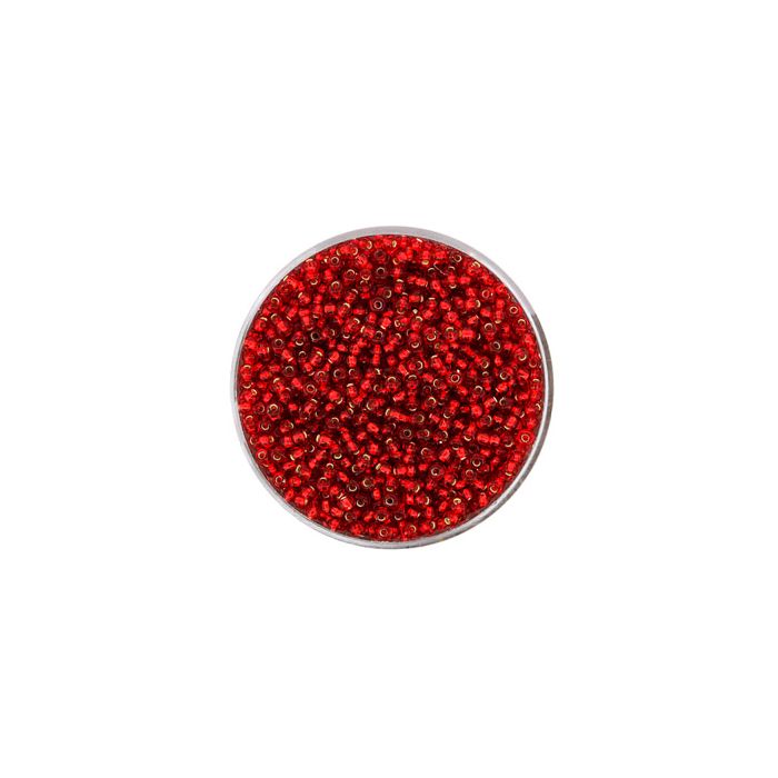 Rocailles rot silbereinzug 2 mm 9289-114 4016490062608  