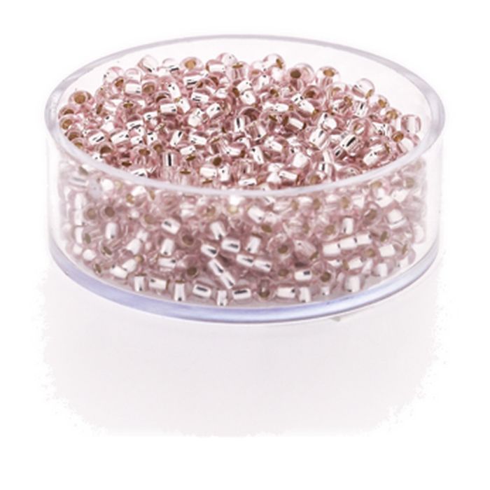 Rocailles rosa silbereinzug 2,6 mm, Bild 1 von 3