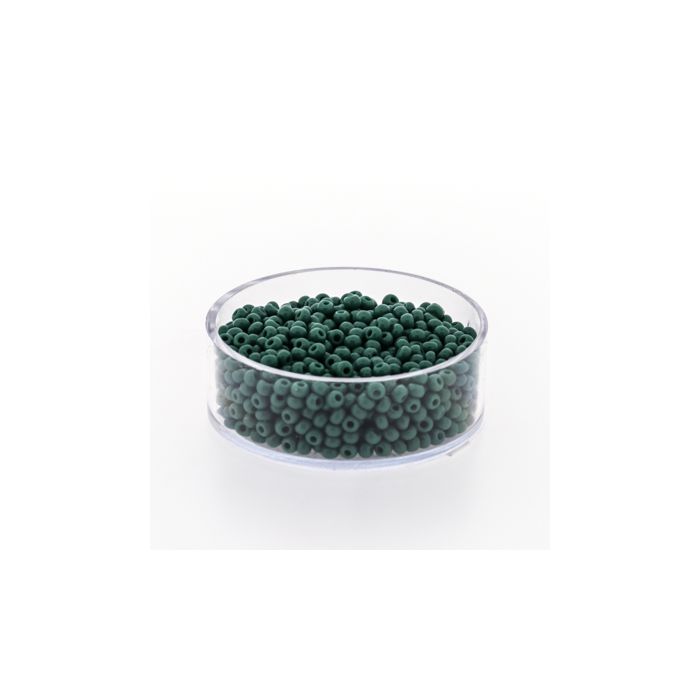 Rocailles dunkelgrün satt 2,6 mm, Bild 1 von 3