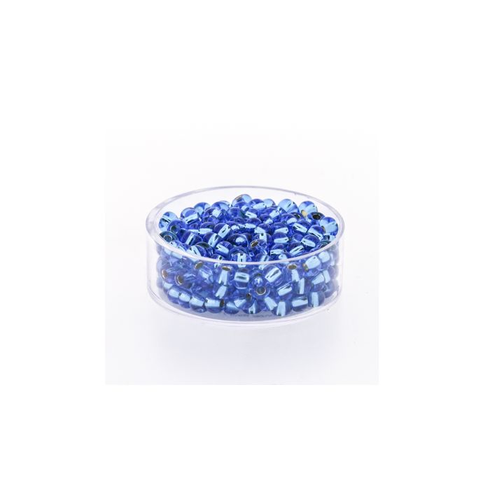 Rocailles safir silbereinzug 4,5 mm, Bild 1 von 3