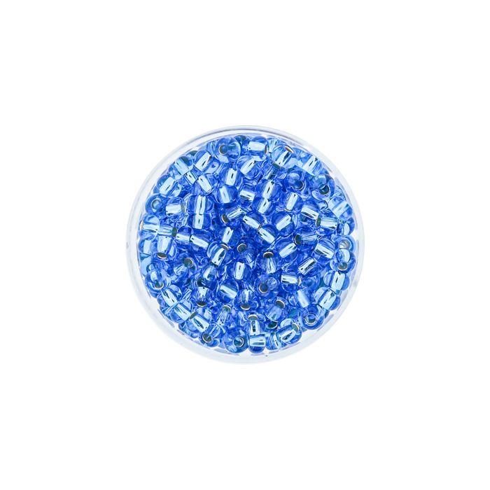 Rocailles safir silbereinzug 4,5 mm, Bild 2 von 3
