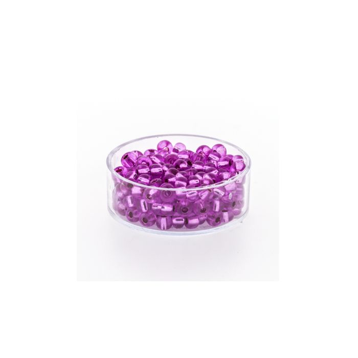 Rocailles fuchsia silbereinzug 4,5 mm 17 gr 9351-054 4016490200420  