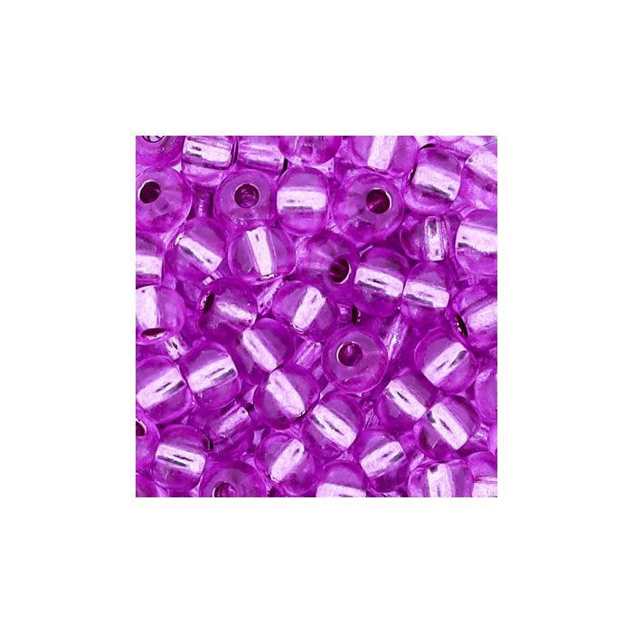 Rocailles fuchsia silbereinzug 4,5 mm 17 gr 9351-054 4016490200420  