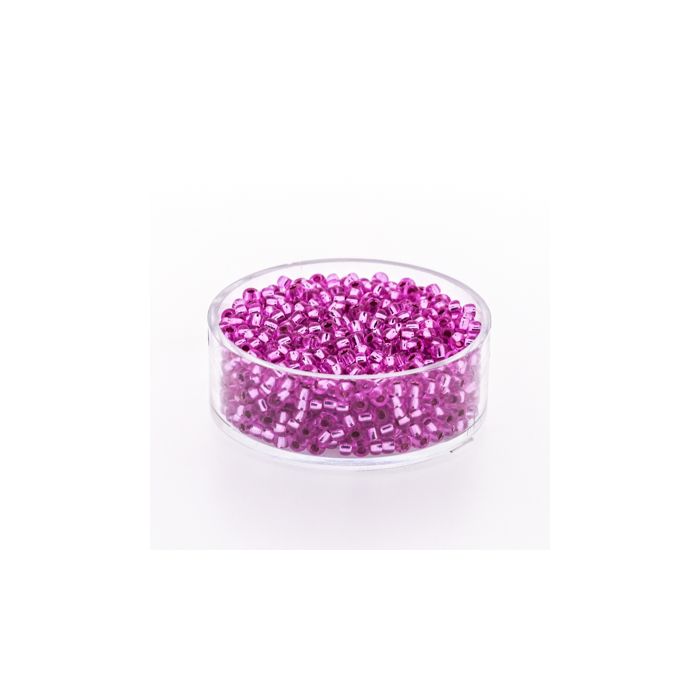 Rocailles fuchsia silbereinzug 2,6 mm 17 gr 9351-4 4016490081852  