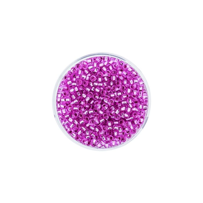 Rocailles fuchsia silbereinzug 2,6 mm 17 gr 9351-4 4016490081852  