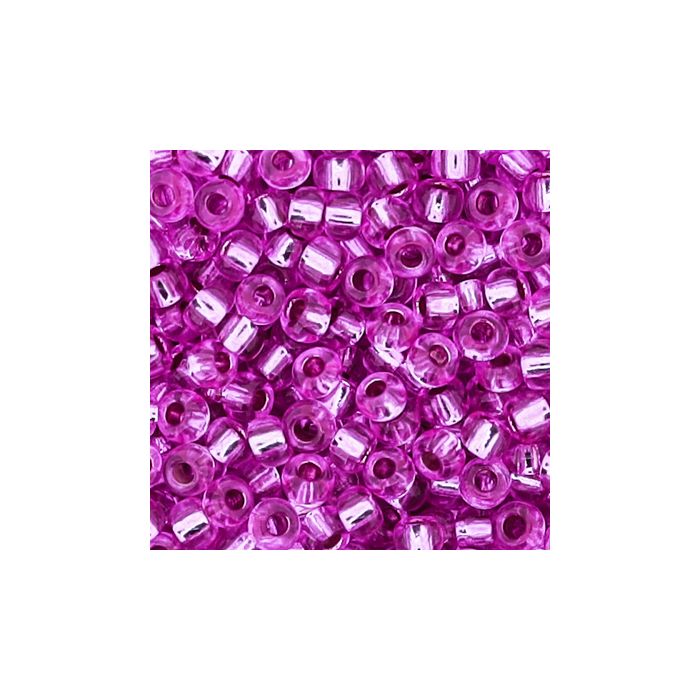Rocailles fuchsia silbereinzug 2,6 mm 17 gr 9351-4 4016490081852  