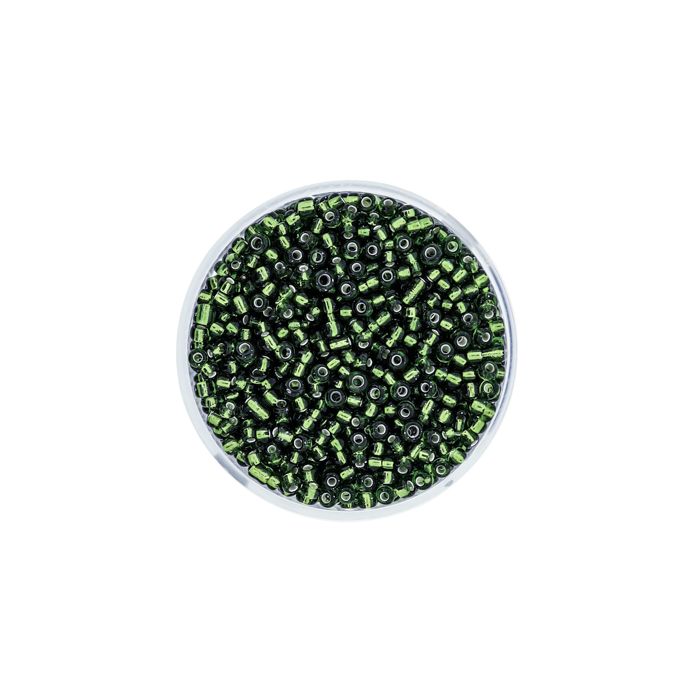 Rocailles oliv silbereinzug 2,6 mm 9355-4 4016490304685  