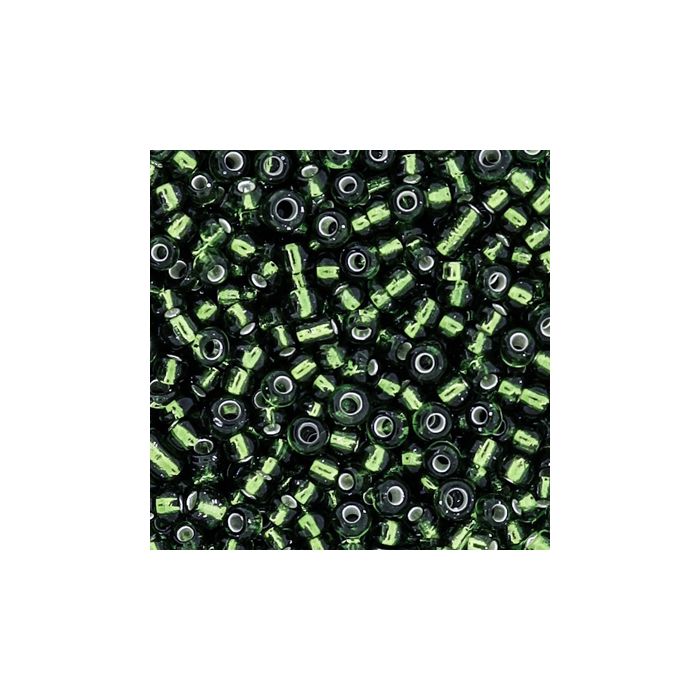 Rocailles oliv silbereinzug 2,6 mm 9355-4 4016490304685  