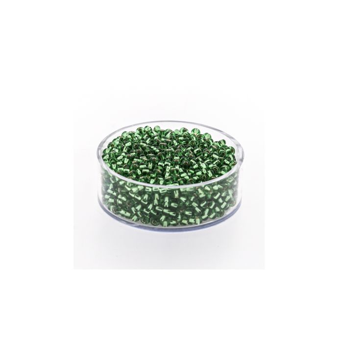 Rocailles hellgrün silbereinzug 2,6 mm 17 gr 9356-4 4016490081838  