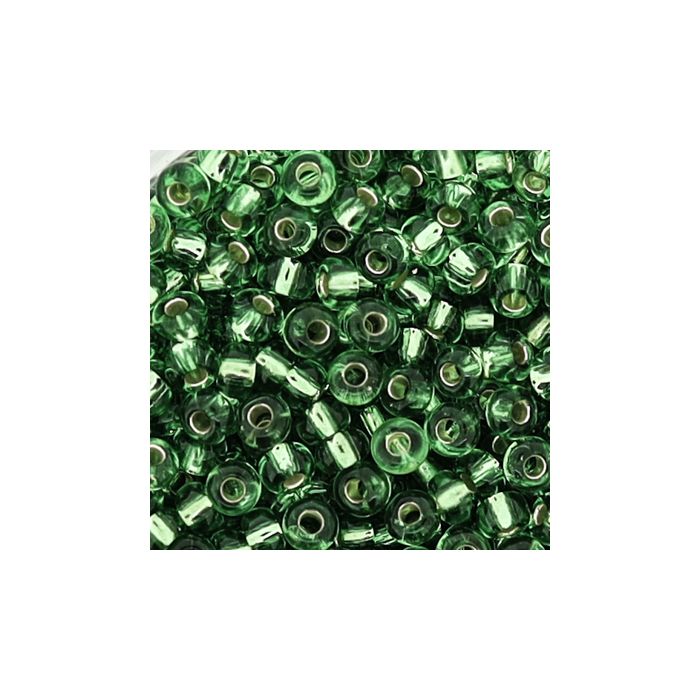 Rocailles hellgrün silbereinzug 2,6 mm 17 gr 9356-4 4016490081838  