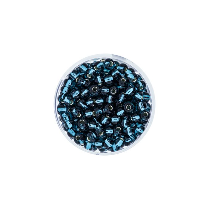 Rocailles dunkelgrün silbereinzug 4,5 mm 17 gr 9358-054 4016490207344  