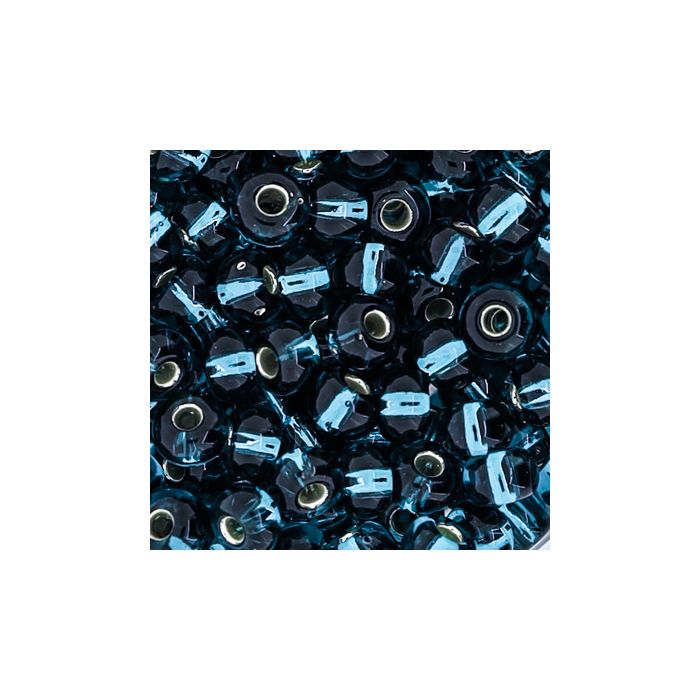 Rocailles dunkelgrün silbereinzug 4,5 mm 17 gr 9358-054 4016490207344  