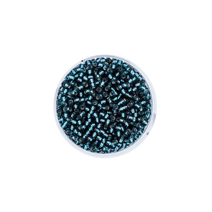 Rocailles dunkelgrün silbereinzug 2,6 mm 17 gr 9358-4 4016490157595  
