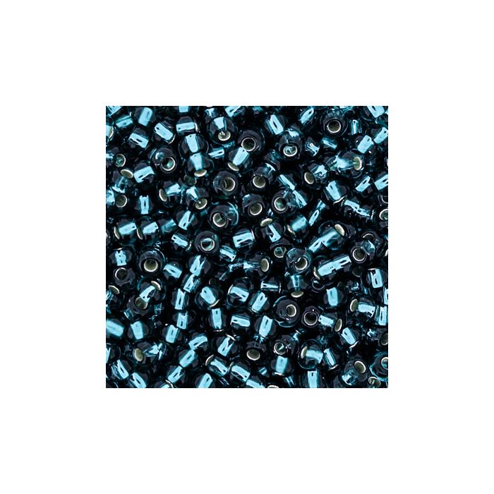Rocailles dunkelgrün silbereinzug 2,6 mm 17 gr 9358-4 4016490157595  