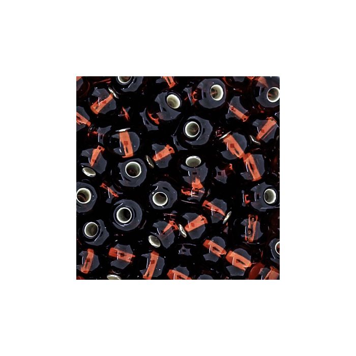 Rocailles dunkelbraun silbereinzug 4,5 mm 17 gr 9359-054 4016490395614  