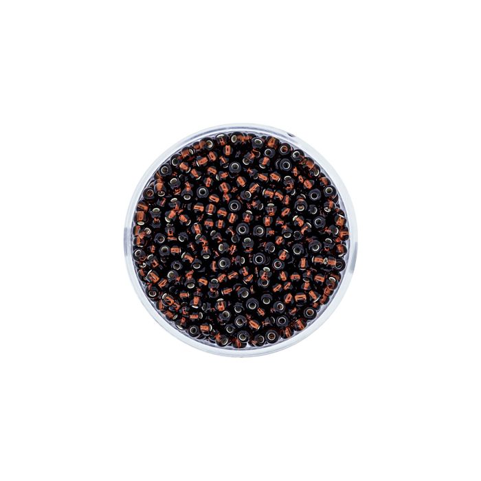 Rocailles dunkelbraun silbereinzug 2,6 mm 17 gr 9359-4 4016490306399  
