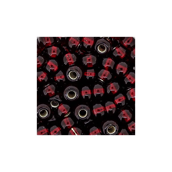 Rocailles dunkelrot silbereinzug 4,5 mm 17 gr 9360-054 4016490200147  