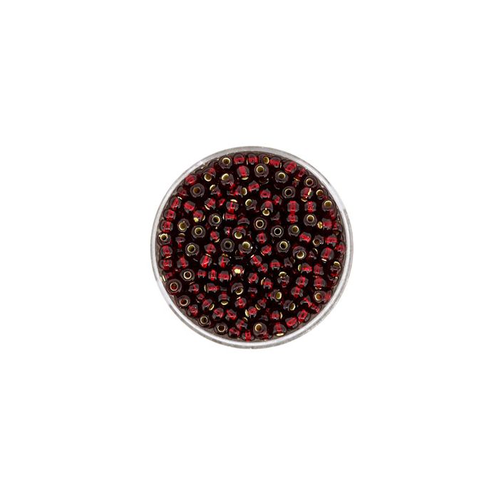 Rocailles dunkelrot silbereinzug 3,5 mm 9360-074 4016490408109  