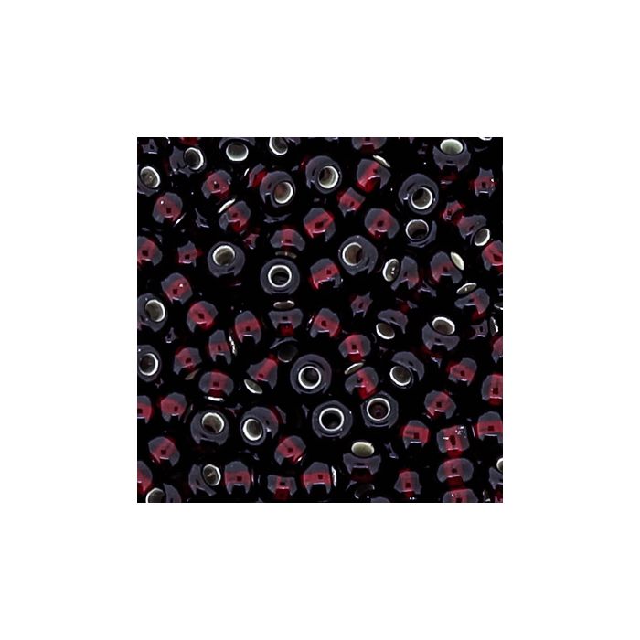 Rocailles dunkelrot silbereinzug 2,6 mm 17 gr 9360-4 4016490081814  