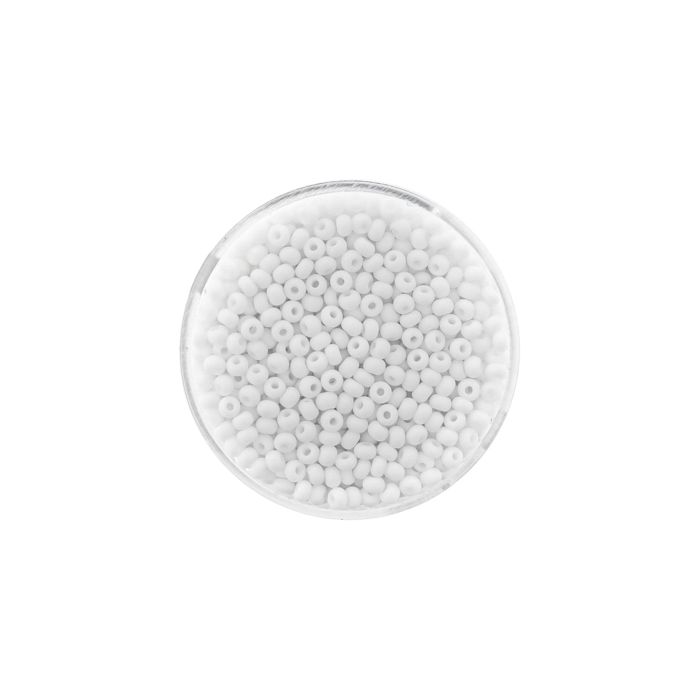 Rocailles weiß matt 2,6 mm 17 gr 9377-4 4016490081579  