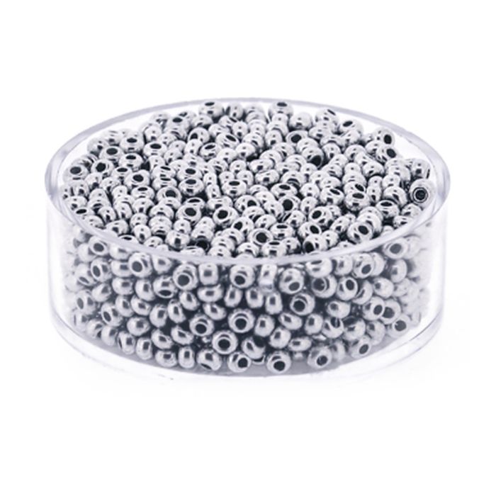 Rocailles silberfb. matt metallic 2,6 mm, Bild 1 von 3