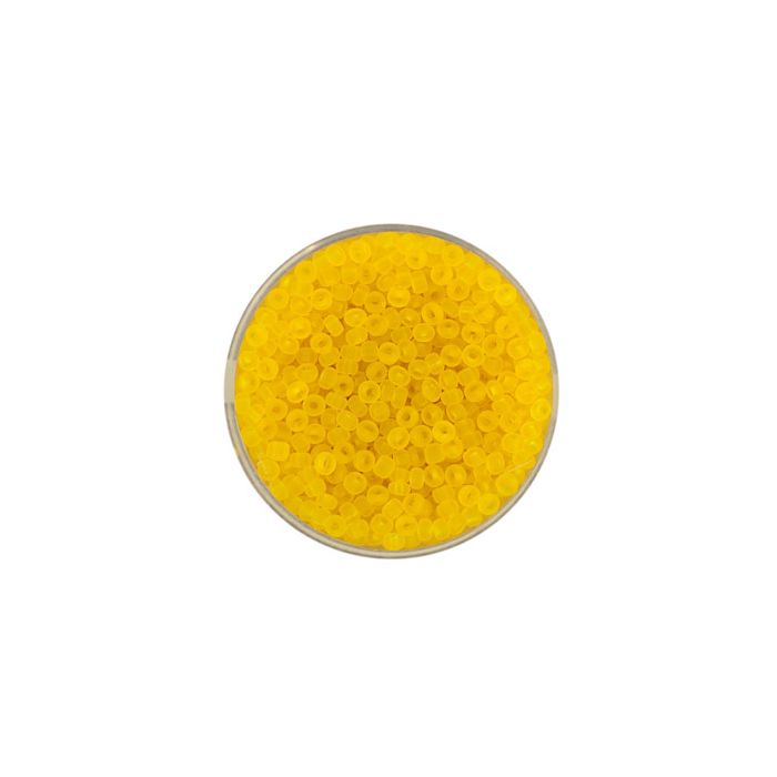 Rocailles gelb transparent matt 2,6 mm 9457 4016490045922  