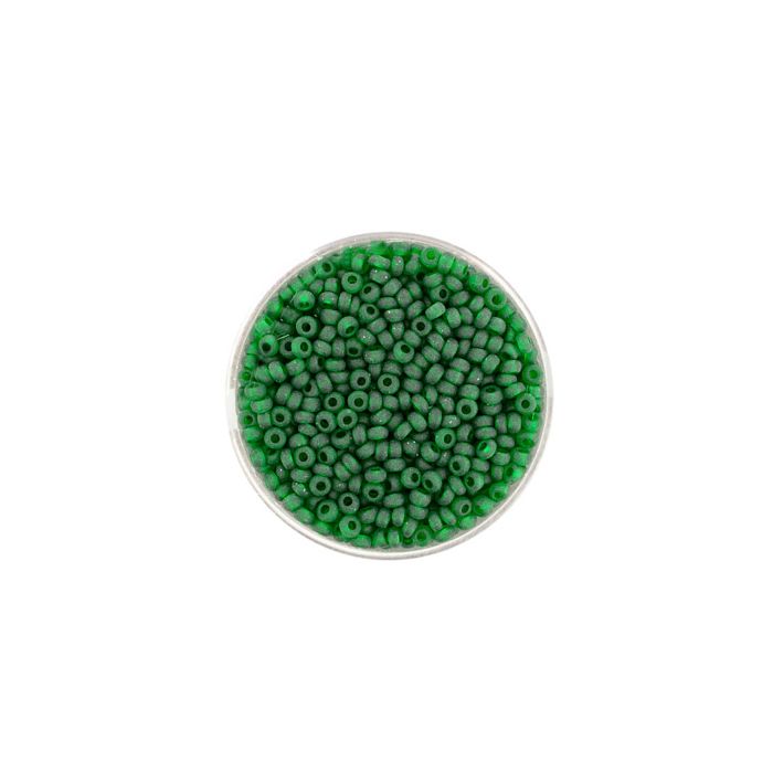 Rocailles grün transparent matt 2,6 mm 9463-09 4016490045984  