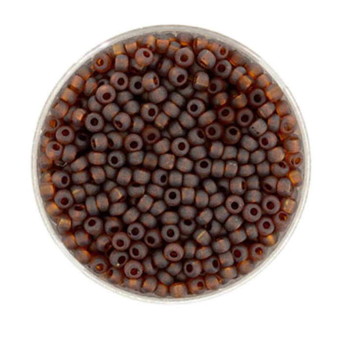 Rocailles dunkelbraun matt 2,6 mm