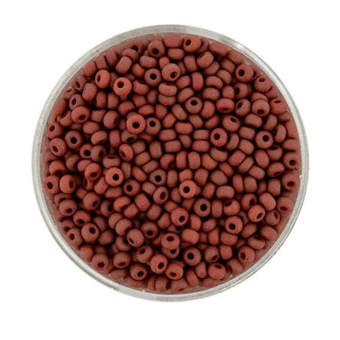 Rocailles braun matt 2,6 mm