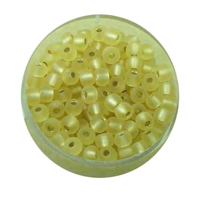 Rocailles helltopas matt silbereinzug 4,5 mm